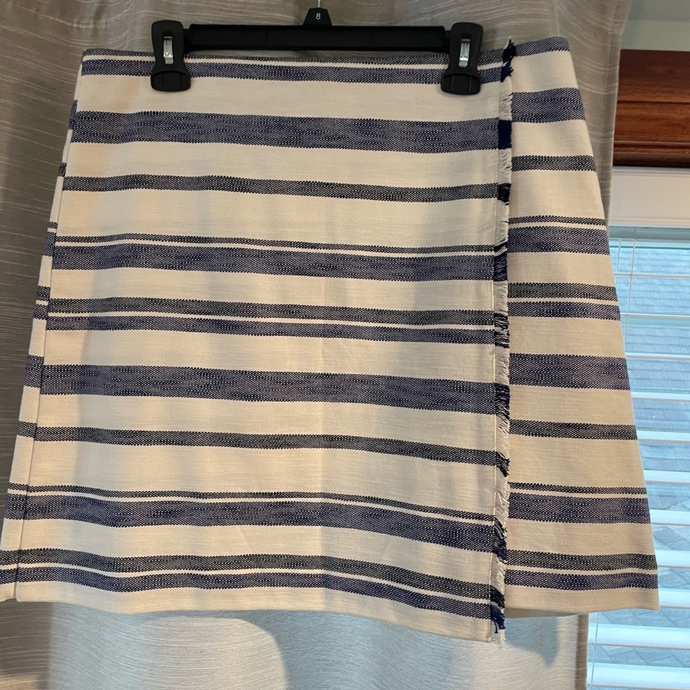 Striped Blue and White Skirt